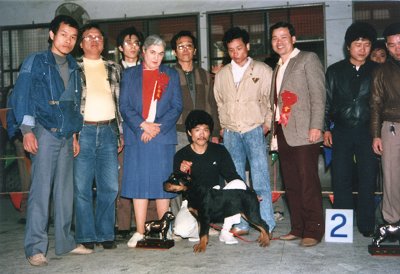 Joan Klem judging specialty in Taiwan
